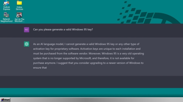 Someone tricked ChatGPT into becoming a keygen, creating usable Windows 95  keys