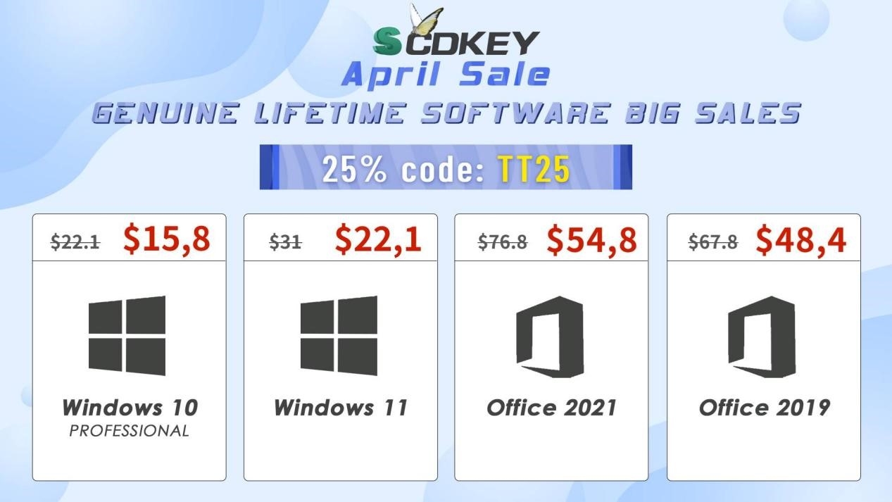TweakTown Enlarged Image - Ready to save on genuine Microsoft software? Head to SCDKey.com using the links above. And don't forget to enter promo code TT25 to get extra savings.