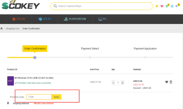This page confirms your order and lets you enter the code TT25 for savings. This page confirms your order and lets you enter the code TT25 for savings.
