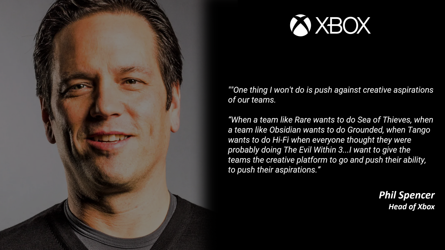 Phil Spencer feels it's counter productive to lock people away