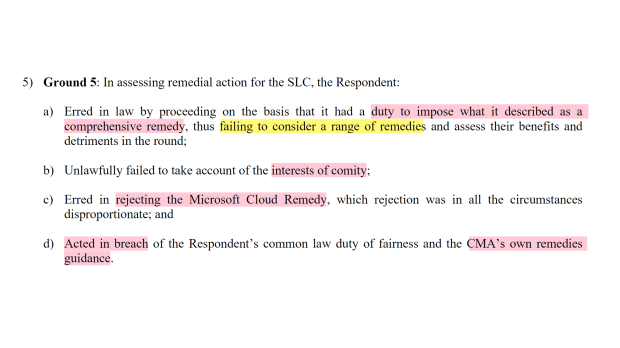 Microsoft says the CMA was wrong to block the merger for these five reasons 5 Microsoft says the CMA was wrong to block the merger for these five reasons 5