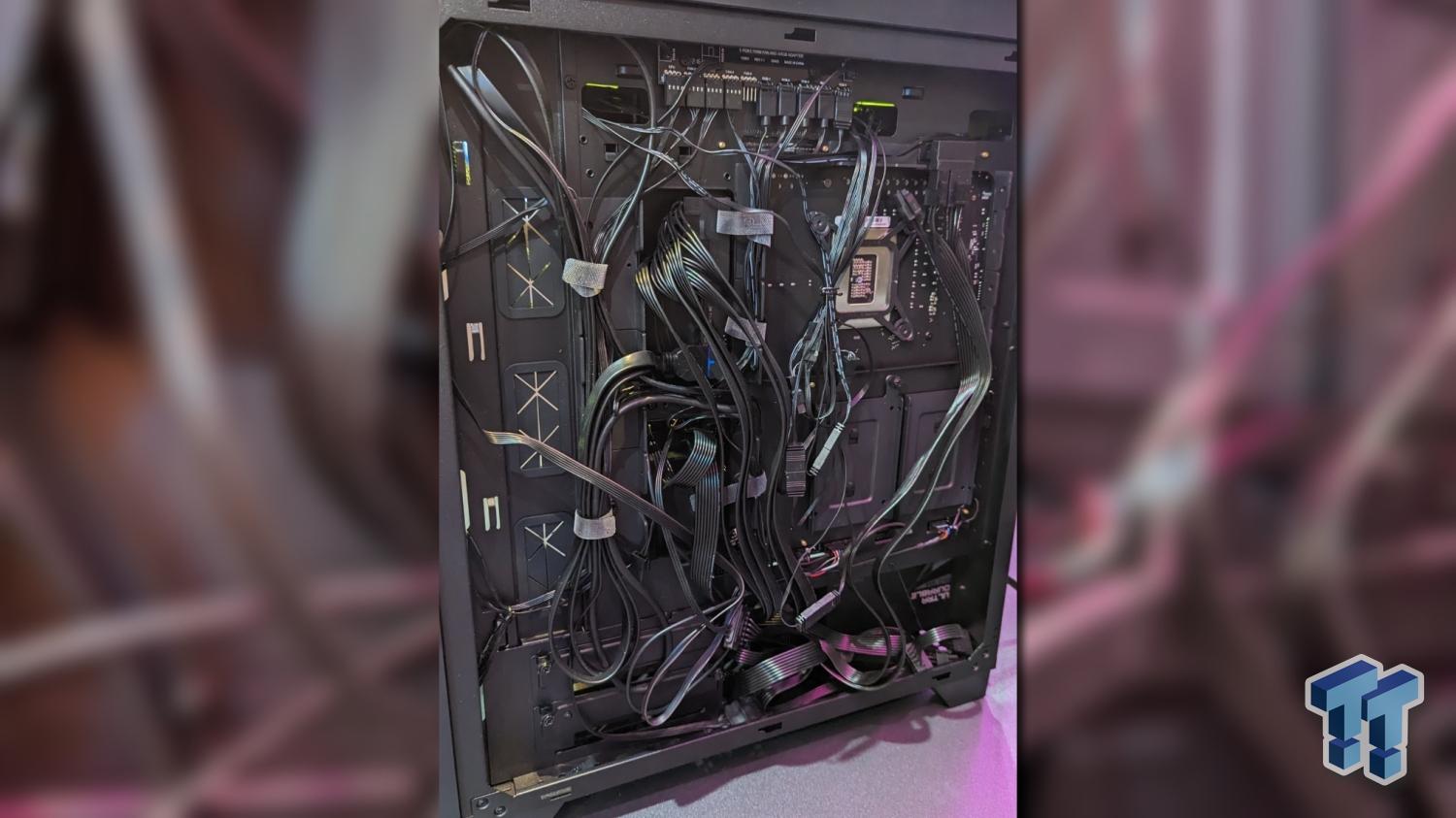 TweakTown Enlarged Image - Behold! All of the hidden cables from the AORUS Stealth 500.