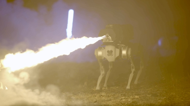 You can soon buy a robot dog that wields a flamethrower that can shoot ...