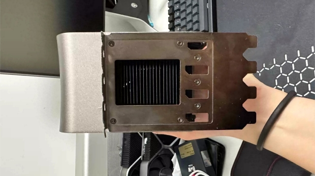 TweakTown Enlarged Image - Four-slot thickness and vertical orientation for the I/O, could this be the GeForce RTX 4090 Ti, image credit: Twitter/@ExperteVallah.