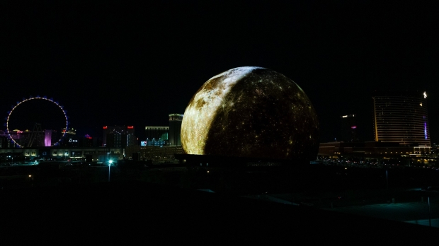 World's largest LED display transformed into Earth, Mars and the Moon