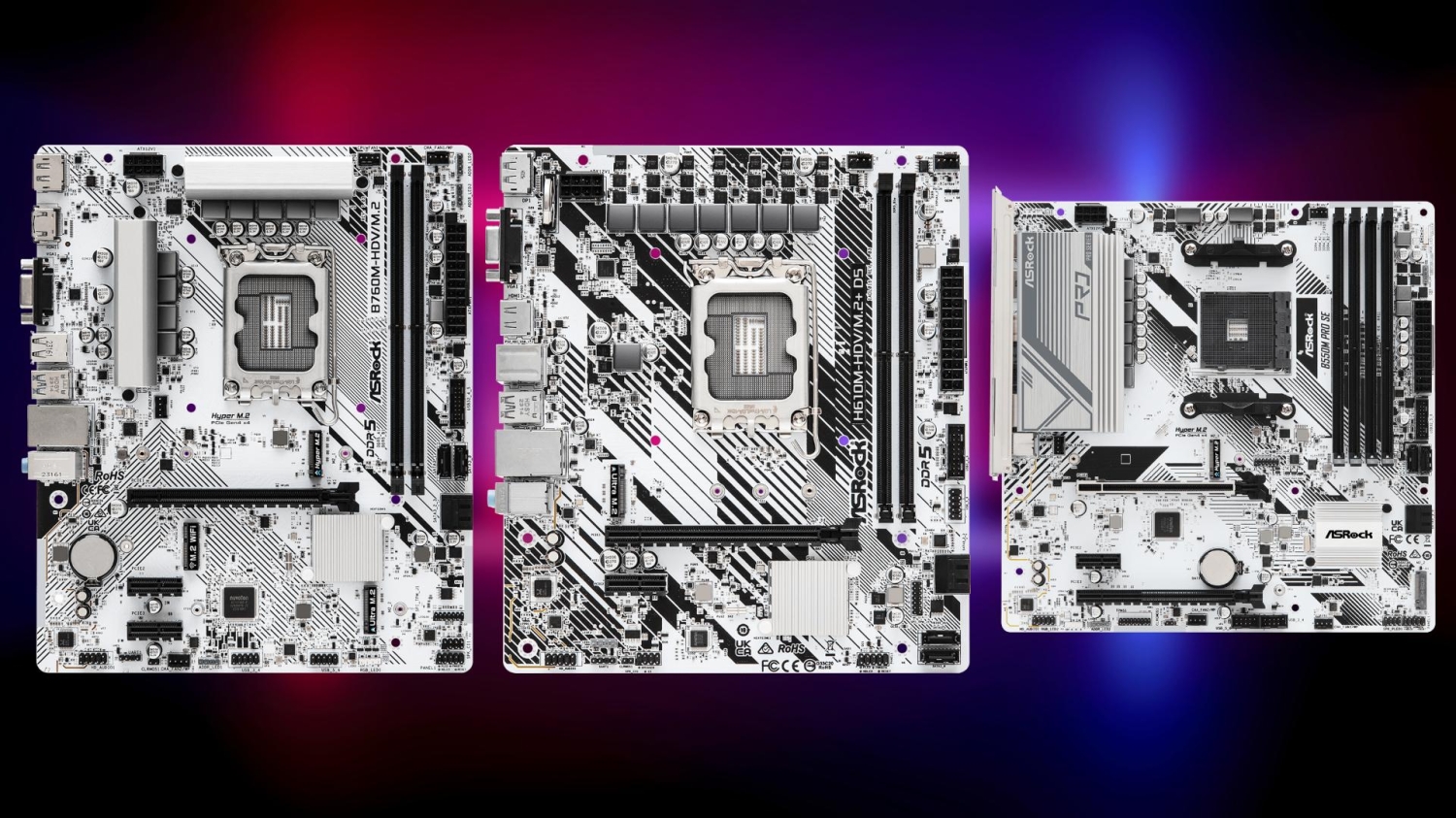 TweakTown Enlarged Image - ASRock's new all-white motherboards.