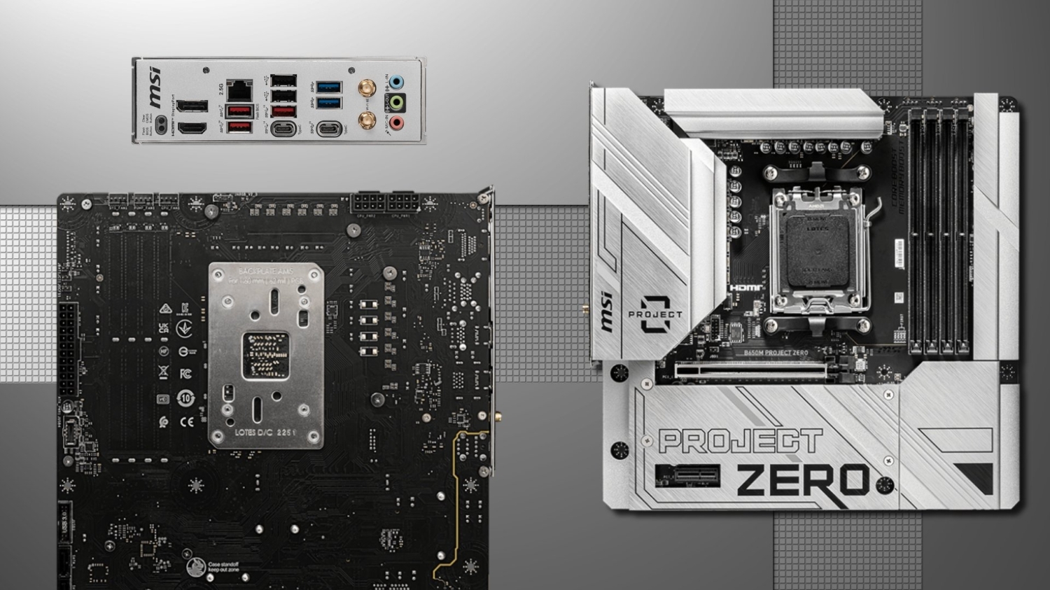 TweakTown Enlarged Image - The new B650M PROJECT ZERO motherboard for AMD AM5 from MSI, image credit: MSI.