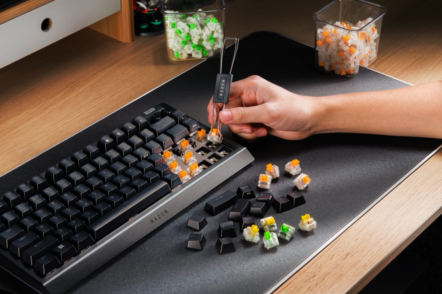TweakTown Enlarged Image - The new Razer BlackWidow V4 75 features hot-swappable switches for the first time, image credit: Razer.