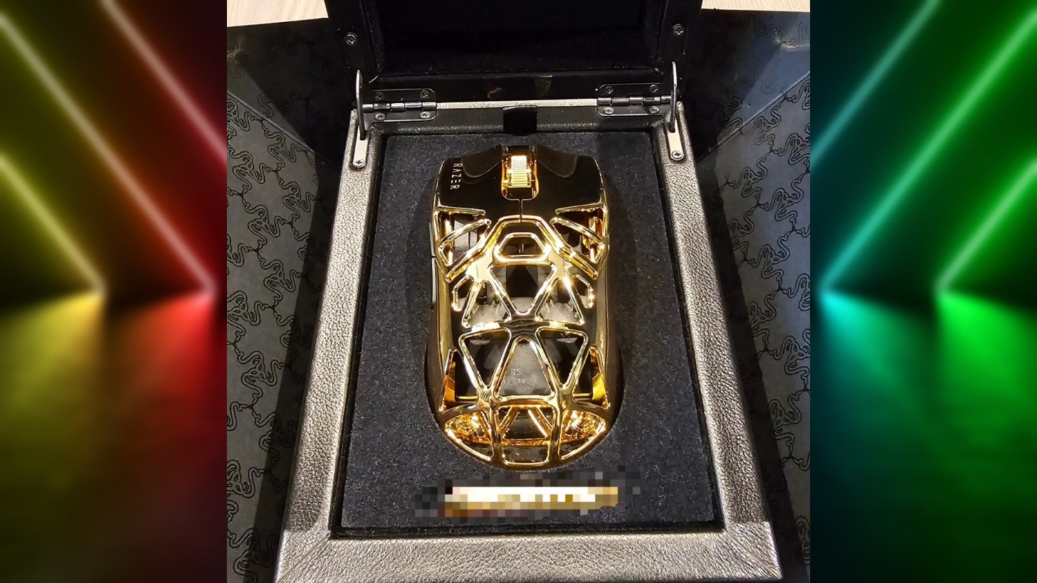 TweakTown Enlarged Image - Razer CEO Min-Liang Tan shared some pictures of a 24-karat gold Viper Signature Mini gaming mouse, image credit: Twitter.