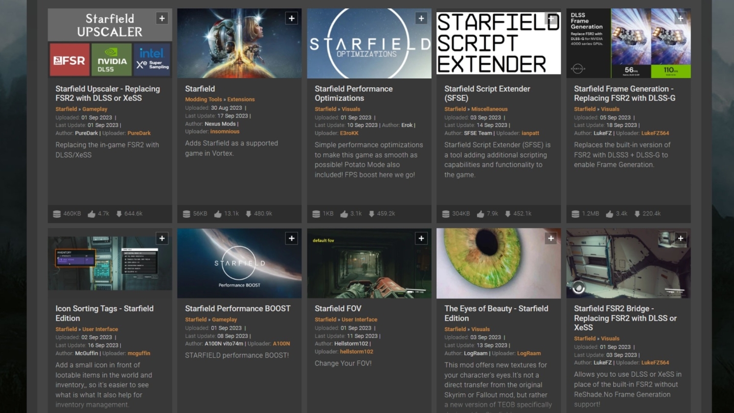 TweakTown Enlarged Image - NexusMods currently houses a number of popular mods for Starfield.