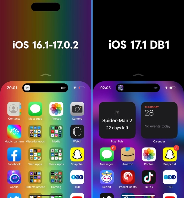 The iOS 17.1 update will make Reachability look way better on iPhones with Dynamic Island 02