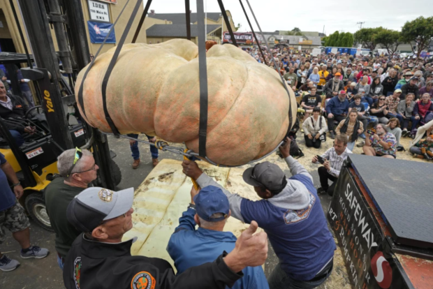 Minnesota man wins $30,000 and sets new record for heaviest pumpkin in the world 9996