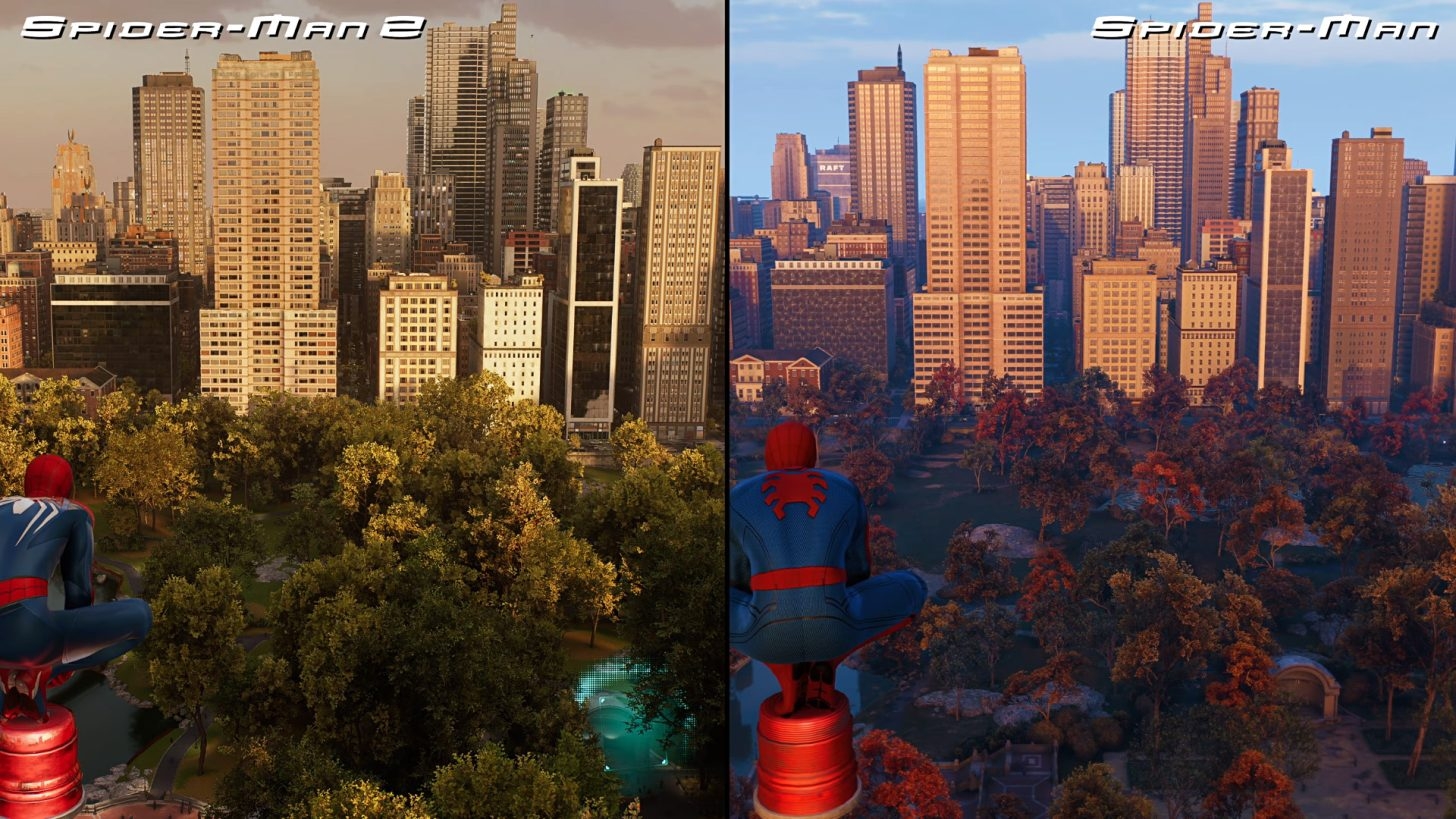 Compare Spider-Man (PS4) vs Spider-Man 2 (PS5)