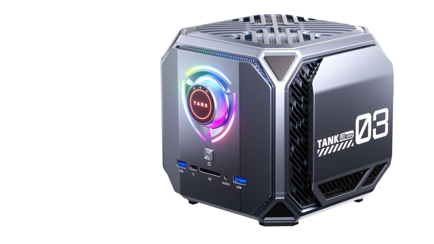 AceMagic Tank 03 is a mini PC with GeForce RTX 3080 mobile graphics and a  funky boombox design