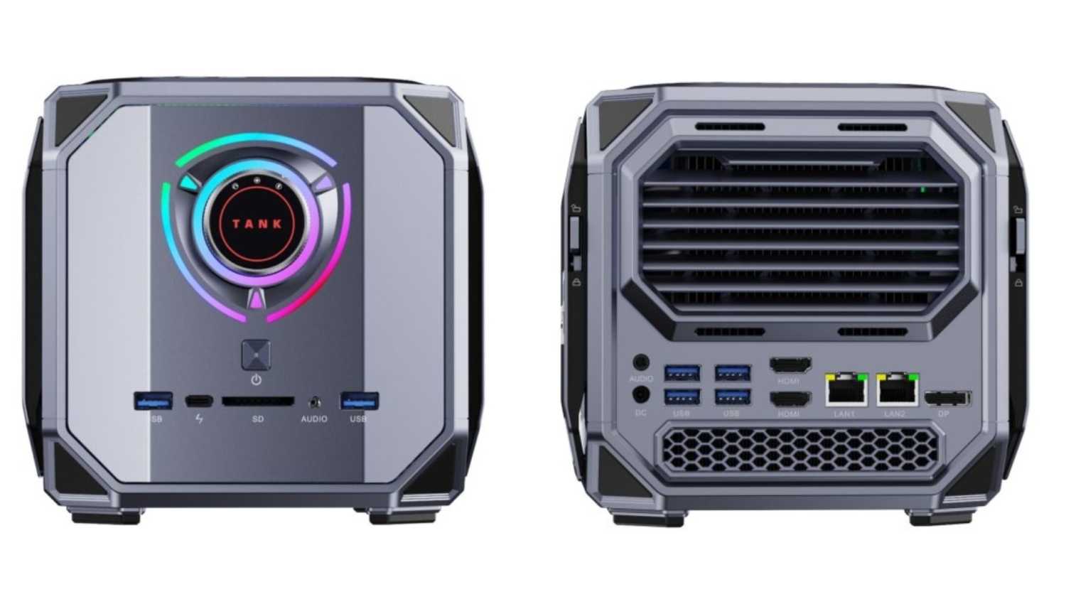 AceMagic Tank 03 is a mini PC with GeForce RTX 3080 mobile graphics and a  funky boombox design