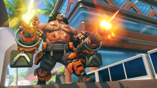Overwatch 2's new hero Mauga is a chaingun-wielding new tank