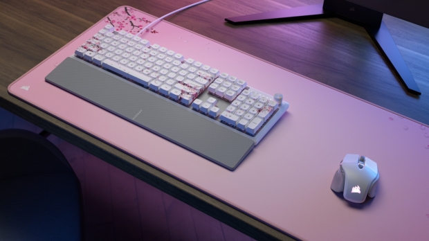 Corsair's new Cherry Blossom keycap and mousepad bundle, image credit: Corsair. Corsair's new Cherry Blossom keycap and mousepad bundle, image credit: Corsair.