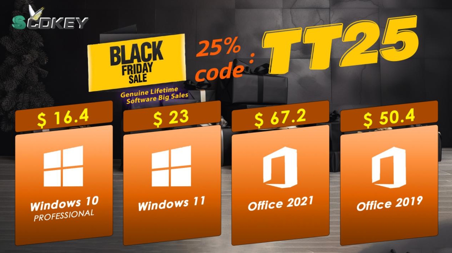 SCDkey Black Friday 2023: Genuine Lifetime Microsoft Windows 10/11 for $15  and Office for $28!