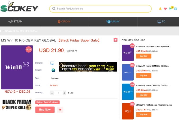 CDkeys Coupons Black Friday 2023