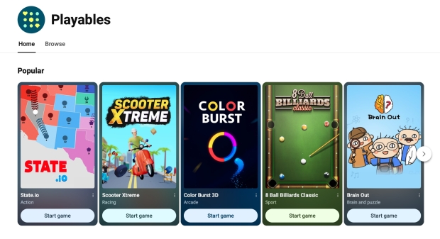 You can now play games on , if you really must.