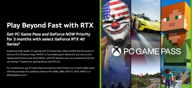 NVIDIA GeForce RTX 40 series GPUs now include 3 months free PC Game Pass, GeForce NOW Priority 912