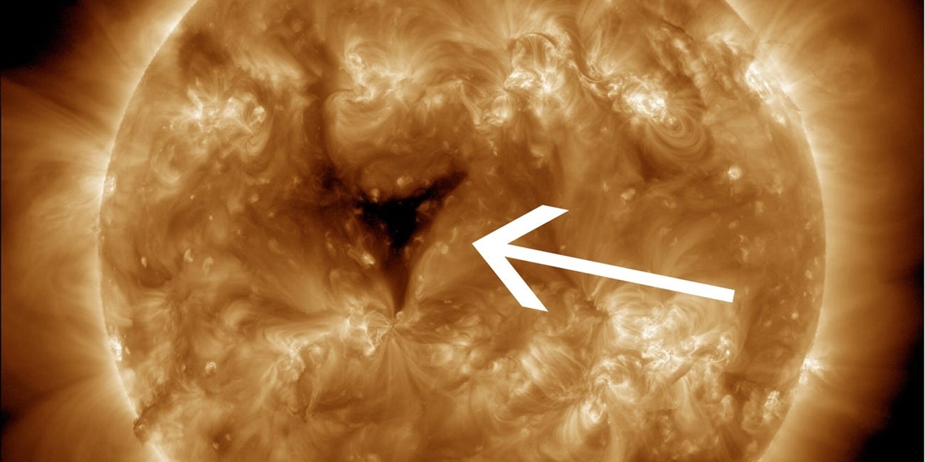 Scientists confirm the Sun's new monstrous hole is pointing directly at