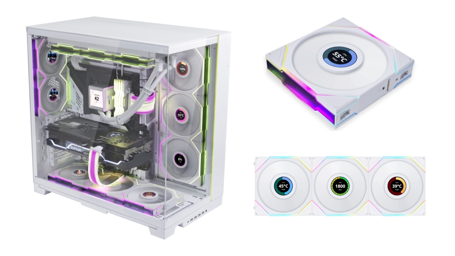 Lian Li's New Case Fans Have a Built-In LCD, RGB, and Infinity Mirrors