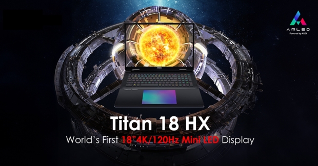 MSI TITAN 18 HX gaming laptop: world's first with 18-inch 4K 120Hz Mini-LED display