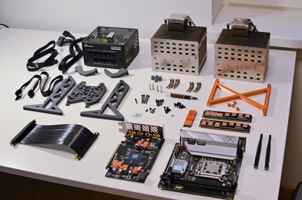 Passively cooled PC with Noctua NH-P1 heatsinks (source: u/Prestigious_Gate_615)