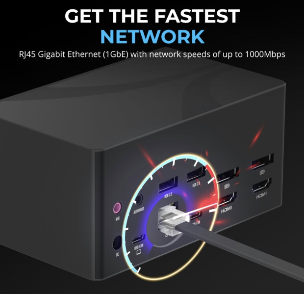 Sabrent's new USB-C Universal Docking Station (source: Sabrent)