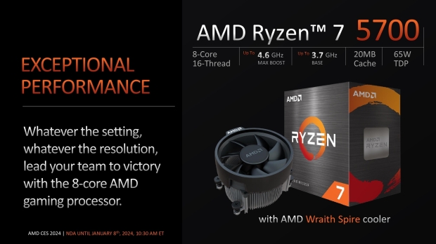 AMD's new Ryzen 7 5700 for AM4, image credit: AMD.