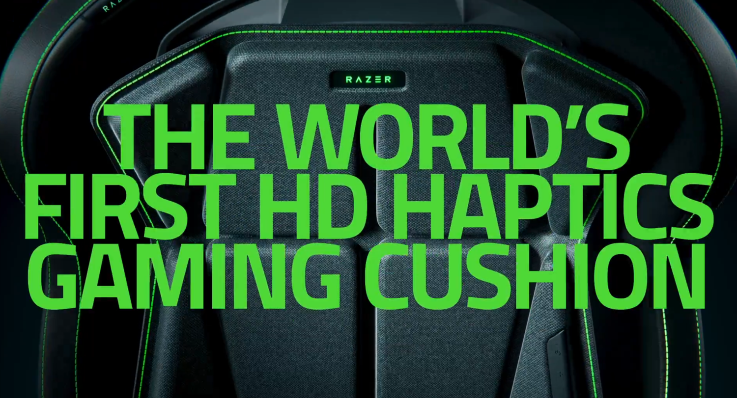 Razer unveils the world's first HD haptics gaming chair cushion