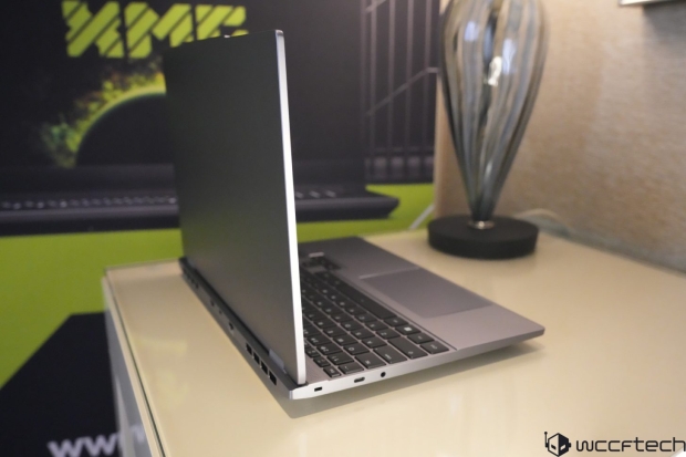 XMG's prototype 15.3-inch gaming laptop with an Intel Core Ultra "Meteor Lake" CPU (source: Wccftech)