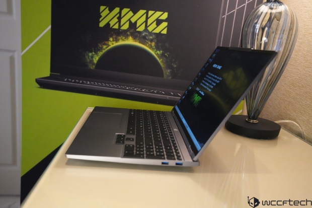 XMG's prototype 15.3-inch gaming laptop with an Intel Core Ultra "Meteor Lake" CPU (source: Wccftech)
