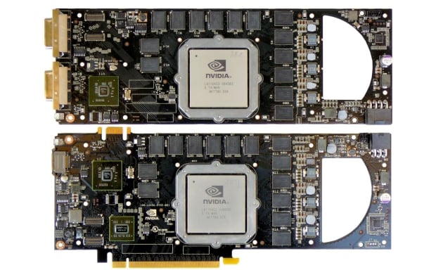 NVIDIA GeForce GTX 295 dual-GPU, with dual-PCB (source: NVIDIA)