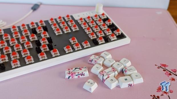 Refreshing the Corsair K70 Core mechanical keyboard with Cherry Blossom keycaps and mousepad 01