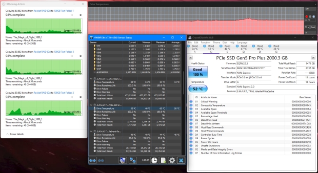 Sabrent Rocket 5 Gen 5 SSD load temps (source: Sabrent) Sabrent Rocket 5 Gen 5 SSD load temps (source: Sabrent)