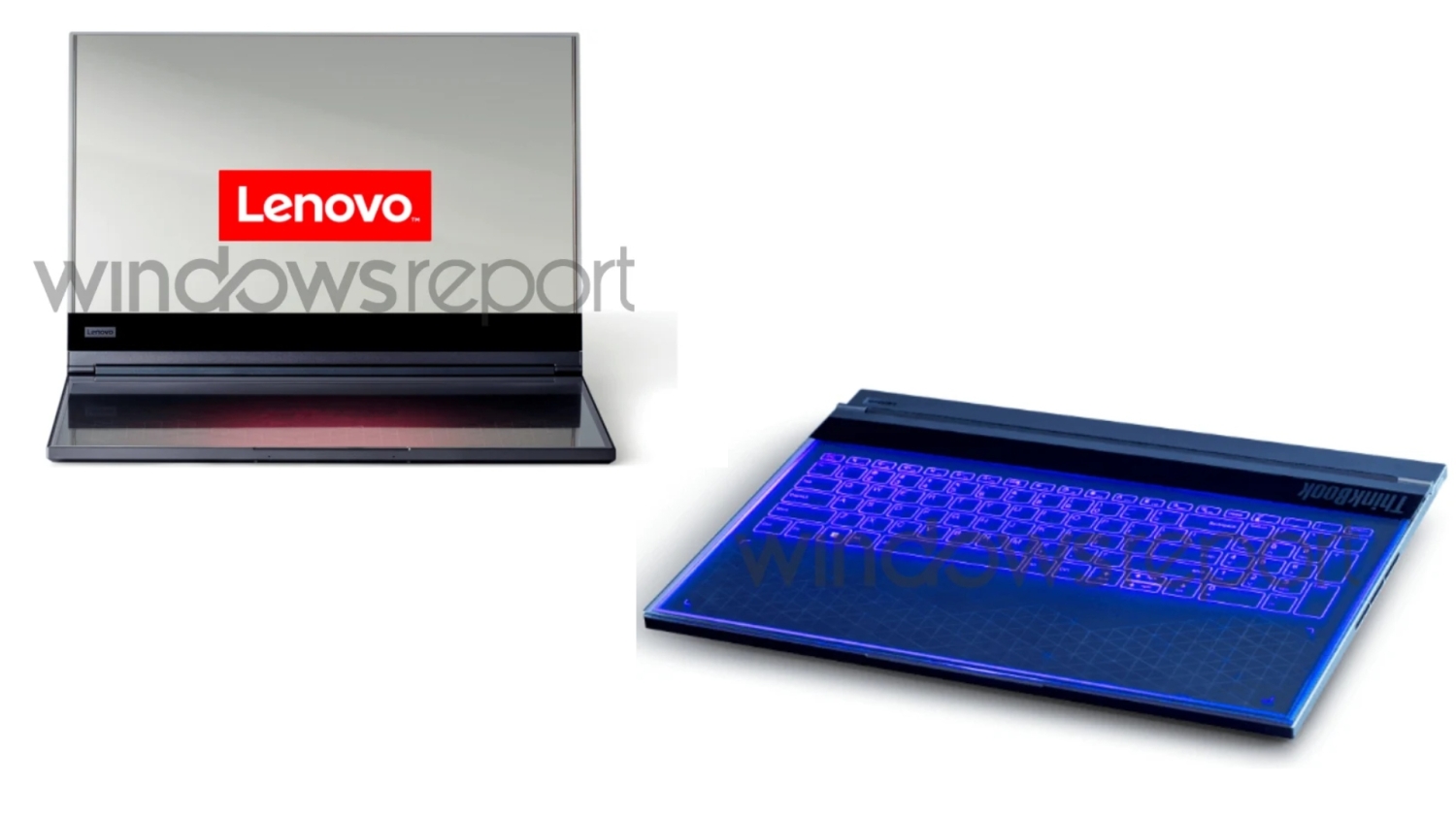 TweakTown Enlarged Image - Lenovo's new ThinkPad with a transparent display, image credit: Windows Report.