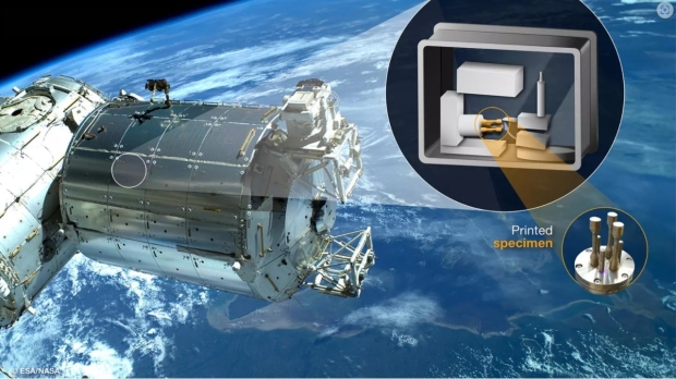 The first metal 3D printer for space, image credit: Airbus.