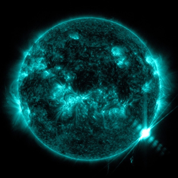 NASA releases haunting photo of solar flare exploding from the Sun
