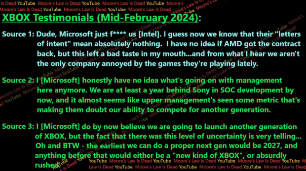 Microsoft next-gen Xbox hardware leaks (source: Moore's Law is Dead)