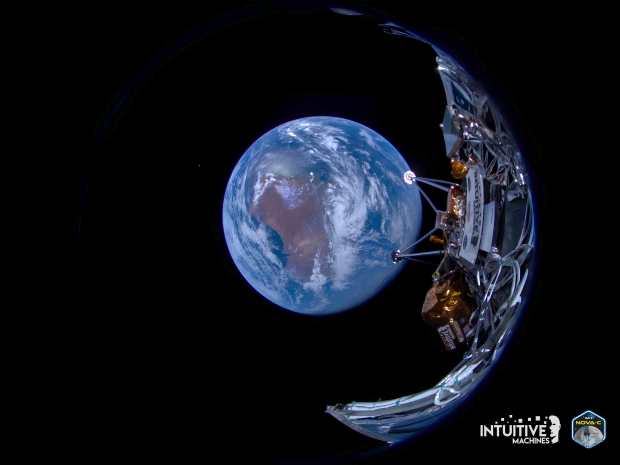 Lądownik księżycowy wystrzelony przez SpaceX robi niesamowite zdjęcia Ziemi w drodze na Księżyc 96524