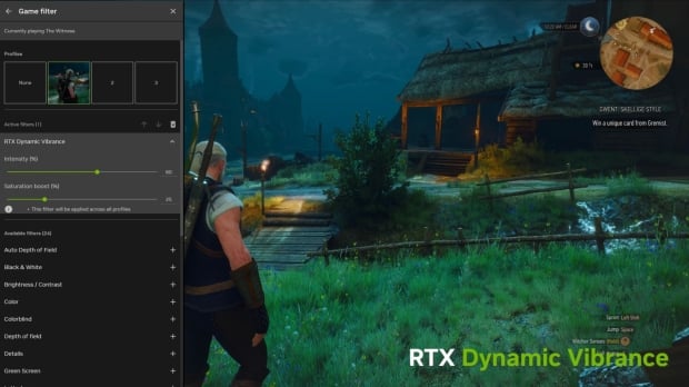RTX HDR and RTX Dynamic Vibrance settings can be fine-tuned and adjusted via the NVIDIA App overlay, image credit: NVIDIA.