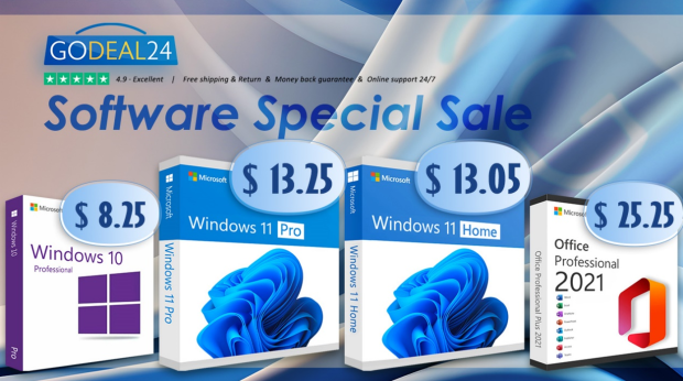 Save big on Microsoft Office and Windows 11 Pro during the GoDeal24 Flash Sale, from $10 now!