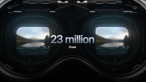 Apple Vision Pro's microOLED displays offer pixel counts comparable to two 4K TVs.