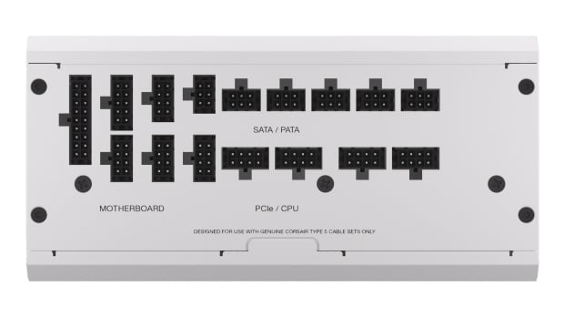 Corsair's new white RMx SHIFT 750W to 1200W PSUs have side-mounted connectors 403