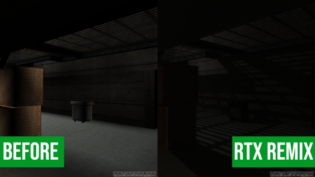 RTX Remix によるパス トレースを備えた Deus Ex (2000)、画像クレジット: @GeForce_JacobF/X。