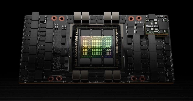 GPU H100 Tensor Core de NVIDIA, crédit image : NVIDIA.