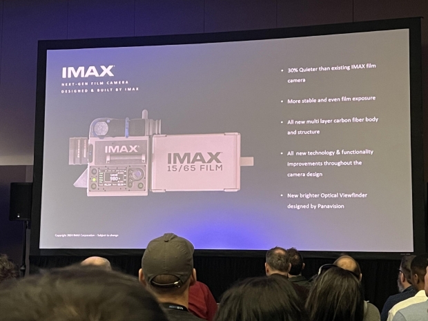 30% quieter than existing IMAX film camera, and more