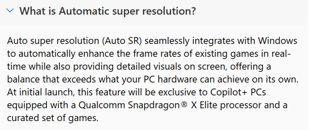 Microsoft Auto SR upscaling tech works on these 12 games, requires Snapdragon X Elite SoC 63